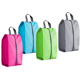 Pack of 4 Shoe Bags, Waterproof Shoe Bags for Travel, Dirt-Resistant Travel Shoe Bag, Shoe Bag with Zip, Portable Shoe Bag for Shoes, Clothes, Travel Accessories, Waterproof Shoe Bags, multicoloured