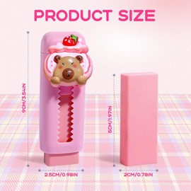 4 Pack Animal Eraser Sliding Push Pull Capybara Eraser Retractable Rubbers Erasers Capybara Rubber for Students Homework School Classroom Rewards Prizes Party Favors