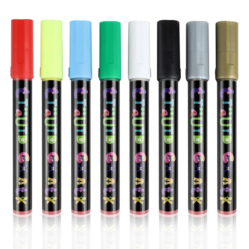 Chalk Marker for Blackboards, Dustless & Non-Toxic Ink - Wet