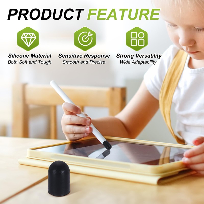 PATIKIL 4.5mm (0.18") Stylus Pen Tips, 20Pcs Conductive Rubber Capacitive