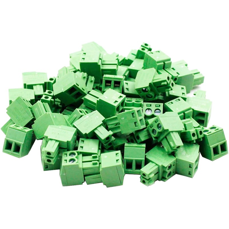 Cermant 20 pcs 2 Pin KF2EDG 3.81mm/0.15" Pitch Pluggable PCB
