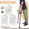 Famica Crutch for Adult (x1 Unit, Open Cuff) - Adjustable