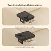 Wealone Black Couch Arm Tray with 2 Rotatable Tray, Adjustable