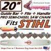 For STIHL COPPERHEAD 20" BAR, PRO SEMI-CHISEL SAW CHAIN &