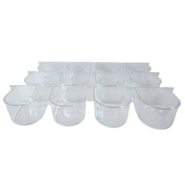 YML Clear Plastic Cup for Breeding Cages, Lot of 12