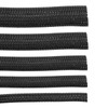 Swpeet 1 Inch 10 ft Black Red PET Expandable Braided