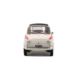 Solido S1801401 1:18 1960 Fiat 500L Nuova Sport-Cream/Red
