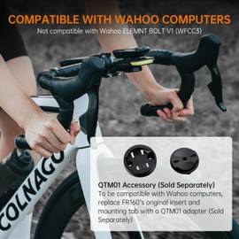 RAVEMEN FR160 Bicycle Light Compatible with Garmin/COOSPO/XOSS (Wahoo with QTM01) cyclocomputers, Road Bike Light with IPX6 Waterproof, USB-C Charge Front Light, 6 Light Modes, UKCA&CE Certified