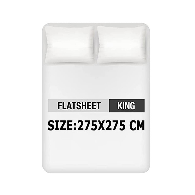 100% Egyptian Cotton Flat Sheet Super Soft Breathable Hypoallergenic Easy