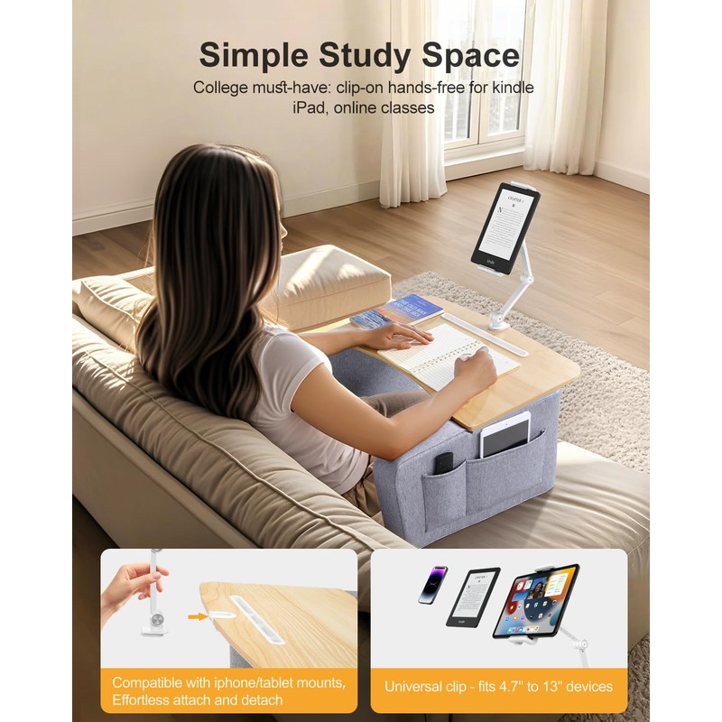 Lap Desk for Adults with Arm Rests,Ergonomic Laptop Pillow Stand