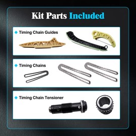 HiSport Engine Timing Chain Kit - Compatible with Benz C230 C80 C300 C350 CL550 CLK350 CLK550 E350 E550 G550 GL450 GL550 GLK350 ML350 ML450 ML550 R350 S400 S550 SL550 SLK280 SLK350 -Replace 2720520216