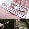 TVETE EDC Stainless Steel Fish Hook Card Multi Tool Survival