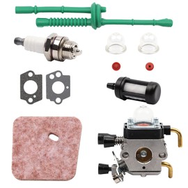 YIKAOMAI® Vergaser, C1Q-S97 Vergaser for STIHL FS55 FS38 FS45 FS46 KM55 HL45 FS55C FS55R FS55RC FS45L FS45C FS46C Fadenabschneider Weed Eater mit Luftfilter Kraftstoffleitung Primer Bulb Kit