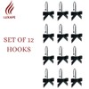Luxape 12PCS Decorative Shower Curtain Hooks, Bow Knot Curtain Hooks