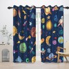 ZJRBJB 53Wx84L Star Galaxy Space Planets Room Blackout Curtains