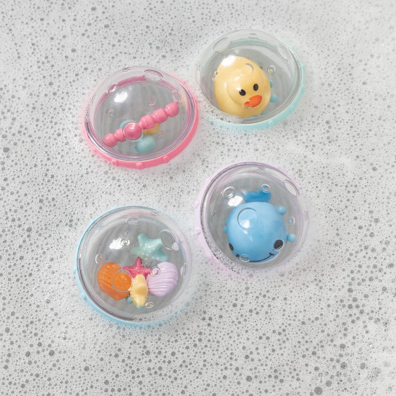 Munchkin Floating Bubbles Bath Toy, Pack of 4, Assorted Models