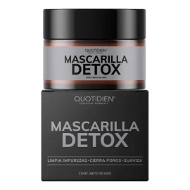 Mascarilla Facial Detox Skin Care con Carbón Activado y Arcillas Puras - Limpieza Profunda - Skincare Absorbe Grasas - Purifica - Disminuye Puntos... 