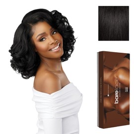 Sensationnel Bare Lace 13X6 Wigs - Unit 19 Lacefrontal Glueless Synthetic 180 Degree Preplucked Hairline (1B OFFBLACK)