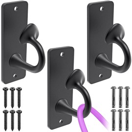 Lifeswell Heavy Duty Resistance Band Wall Anchor, Workout Wall Mount Anchor, Full Welding, Space Saving Workout Hook for Strength Training, Fitness, Physical Therapy, 3 Pack