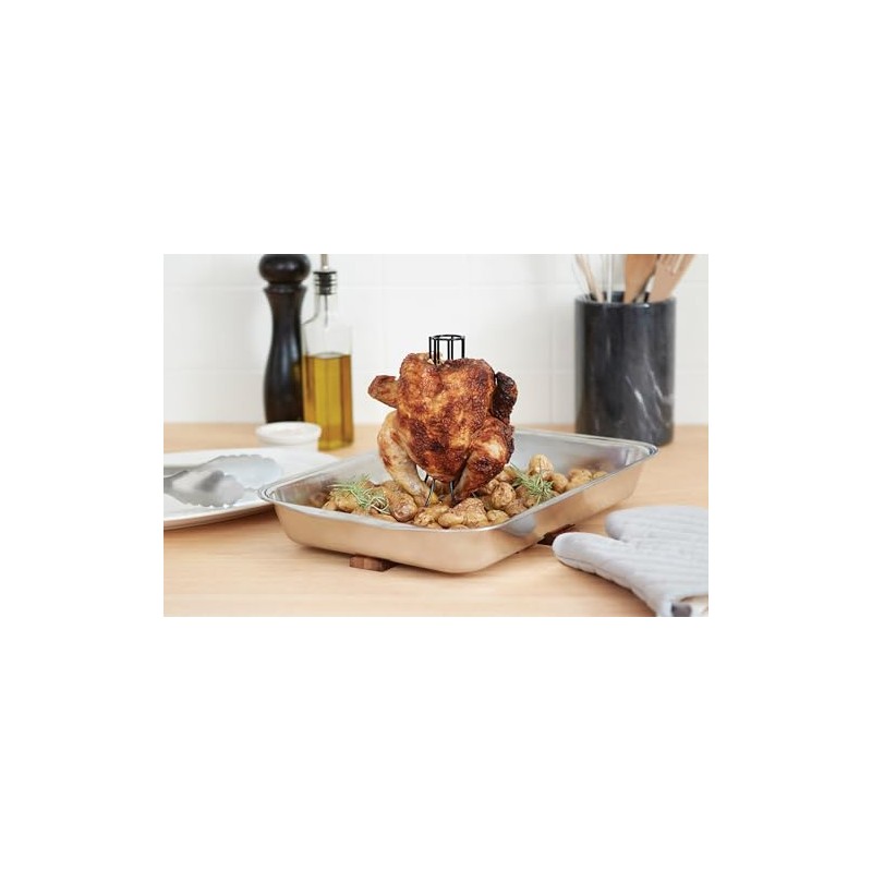 Fox Run Vertical Chicken Roaster, Non-Stick,Black,5.5 x 5.5 x 7.5