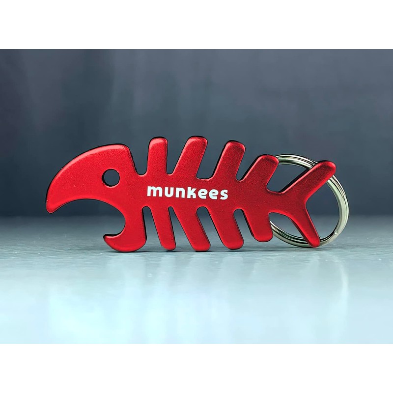munkees 2 x Key Chain Fish Pendant Figurine Bottle Opener,