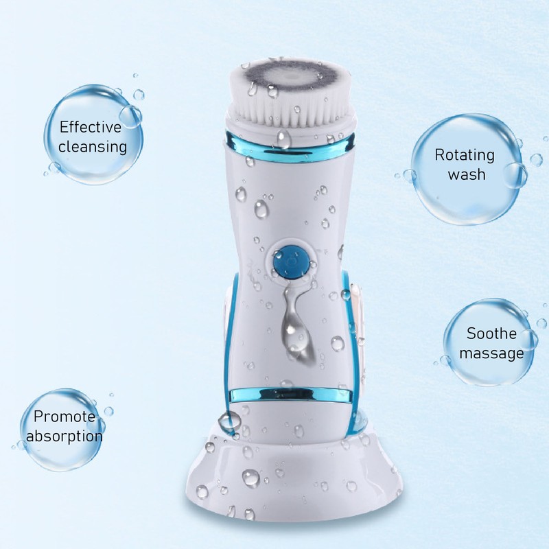 Facial Cleansing Brush Vibration Massage Promote Circulation Electric Face Wash