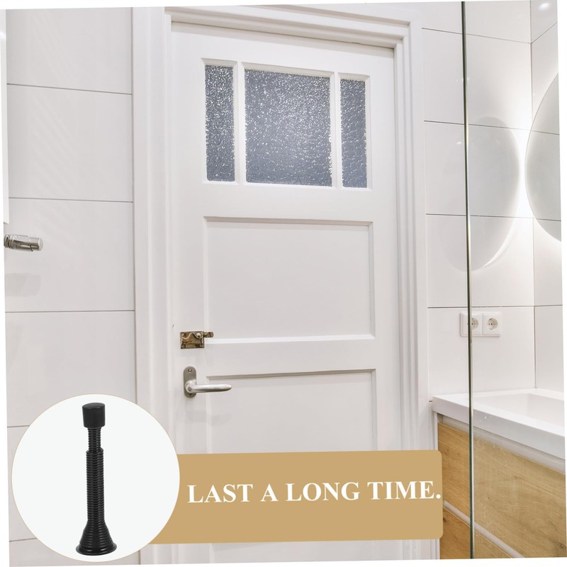DOITOOL Spring Door Stop with Rubber Bumper Low Mounted Door