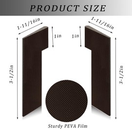 16 PCS Door Corner Seals Doors Weather Stripping Corner Pads with Adhesive Door Corner Seals for Exterior Doors, 8 Set (Brown)