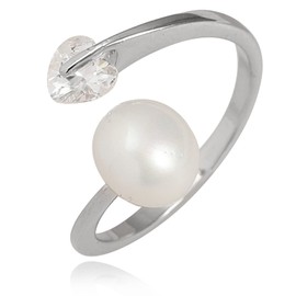 Pearl Ring for Women Gold Freshwater Pearl Engagement Ring Bridal Dresses for Bride Wedding Bridal Jewelry