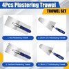 Lasnten 4 Pcs Concrete Trowel Masonry Tool Set High Carbon