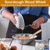 Wooden Danish Doughs Whisk for Home and Bakery Bread Baking