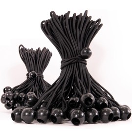 US Cargo Control Ball Bungee Cords, 11 Inch, Durable Bungee Cords with Balls, Highly Elastic Ball Bungee with UV and Water Damage Protection, Used for Tarp Tie Down, Canopies, and More, 100-Pack