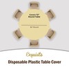 4-Pack Light Yellow Plastic Table Cloth - 84-Inch Round Disposable