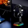 RGB Headphones Stand Dual USB Interface Headphone Holder Earphone Display
