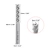 Sourcingmap 6mm Shank 6mm x 24mm Straight Flat Nose End