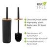 WENKO Rotello Toilet Brush Set Black