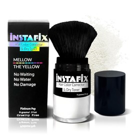 Instafix Temporary Quick Fix Color Corrector and Dry Toner for Unwanted Yellowing Blonde Hair- Platinum Pop - Mellow The Yellow -