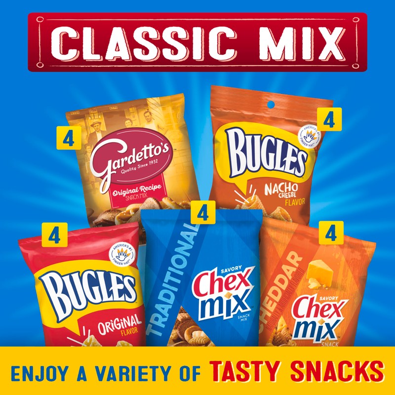 Classic Mix Snack Variety Pack, Bugles Original and Nacho Cheese,