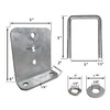8 Pack 6" Galvanized L-Type Bunk Bracket Kit for Boat
