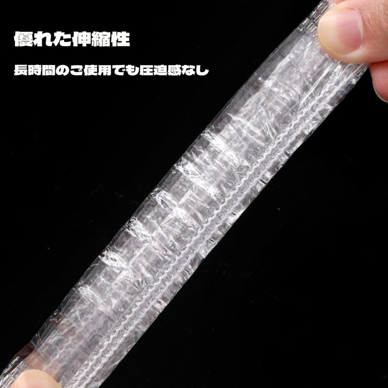 BLOOPIC Shower Cap, Disposable Earcaps, 100 Pieces, Waterproof, Dustproof, Hair