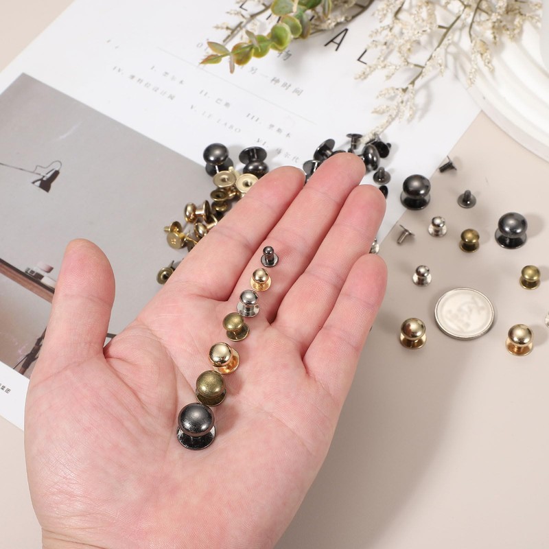 PATIKIL 8 mm Leather Rivets, 20 Sets Ball Head Stud