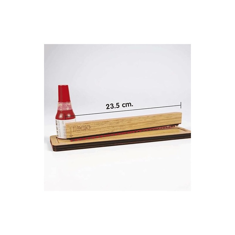 Inkvasor Sello Base de Madera Para Márgenes Escolares - Incluye
