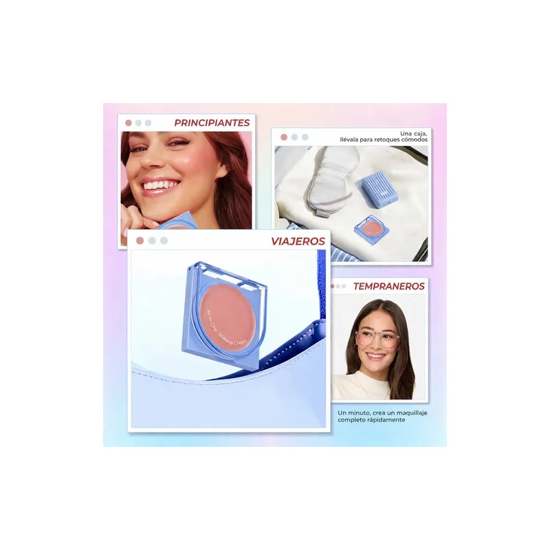 Labial Crema Mate O Brillo Multiusos Rubor, Labial Y Sombra