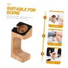 Mipcase 1Pc Bamboo Smart Watch Charging Stand Natural Grain Holder