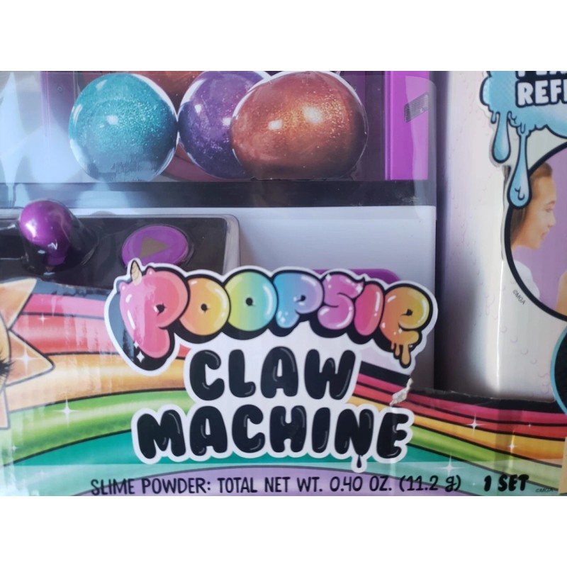MGA Entertainment Poopsie Real Working Claw Machine 4 Slimes &