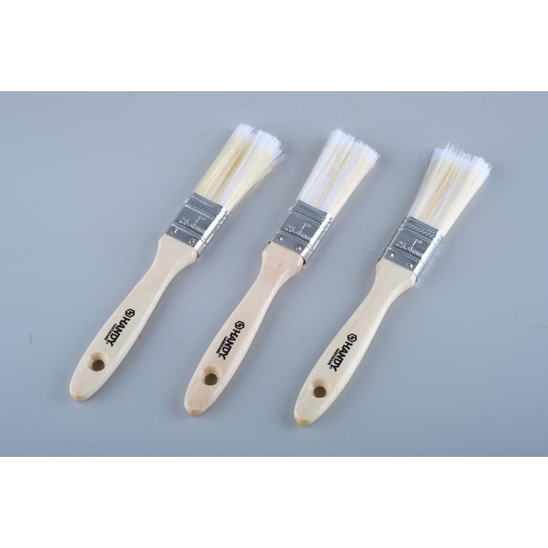 Handy Hardware Wooden Handle Paint Brush, 25 mm Size (Pack