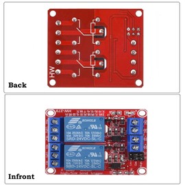XUGERIP 4 PCS 5V 2 Channel Relay Module with Optocoupler Isolation, Relay Board with High/Low Level Trigger Jumper, 250V/10A AC or 30V/10A DC Load, Fault-Tolerant Design