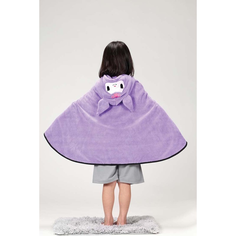 Skater BPO1-A Sanrio Water Absorption Quick-Drying Hooded Basponcho Kuromi Length