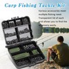 300pcs Carp Fishing Swivel Snaps Kit Mixed Various Matte Black