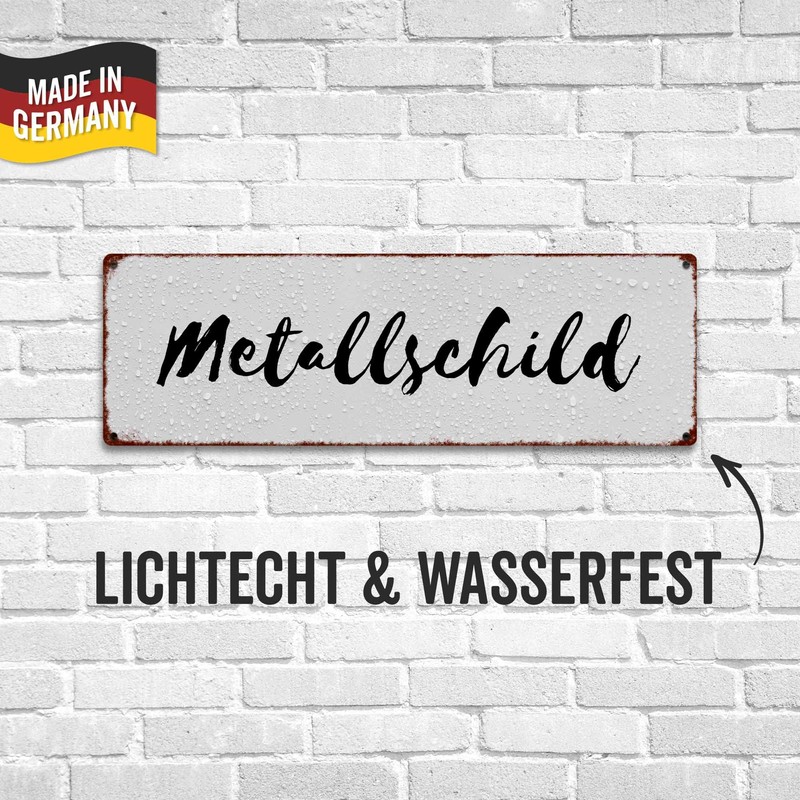 Interluxe Shabby Metal Sign Dog Tank Station Feeding Bowl Water